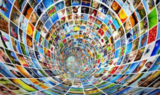 A montage of digital TV channels