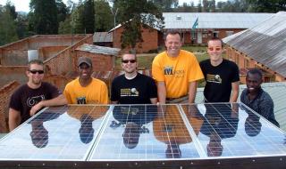 Solar panel installation in Rwanda